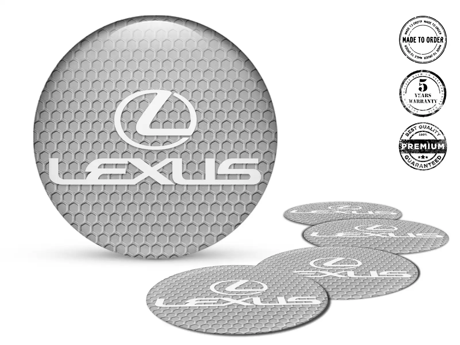 Lexus Calcomanías Bombadas Custom Logos Resina Ruedas